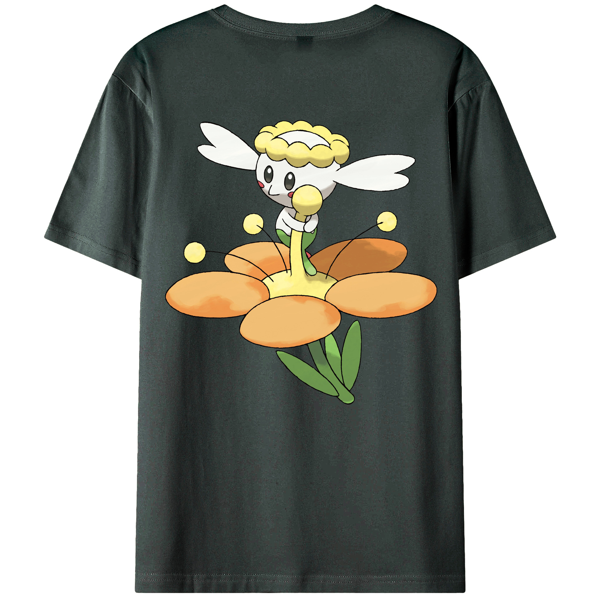 （画像用） ポケットモンスター Pokémon 綿100％ メンズ半袖Tシャツ（バックプリント） 通気性